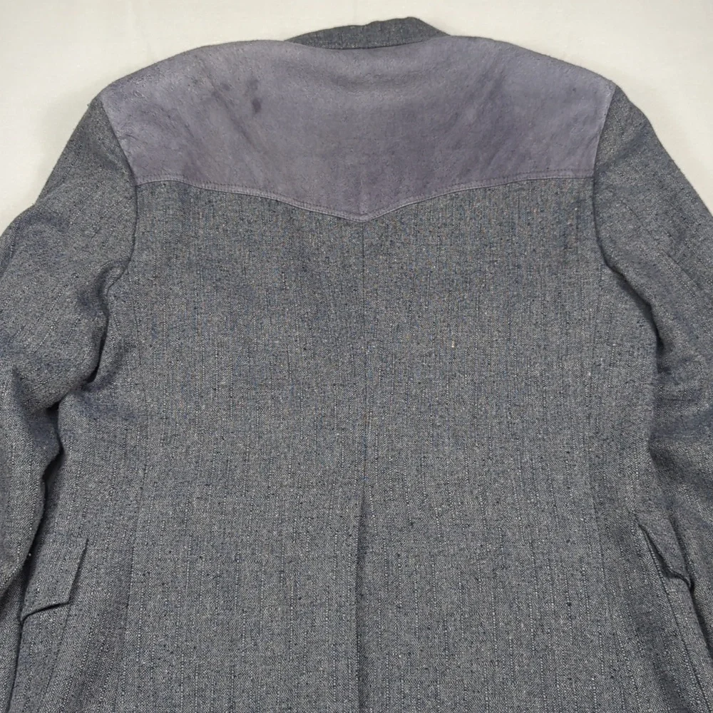 Vintage Pendleton Western Wear Wool Tweed Suede Shoulder‎ Mens Blazer Size 42L